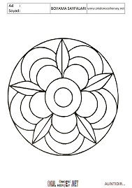 Mandala boyama sayfaları